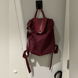 SOLD Longchamp mini/small backpack - wine/burgundy